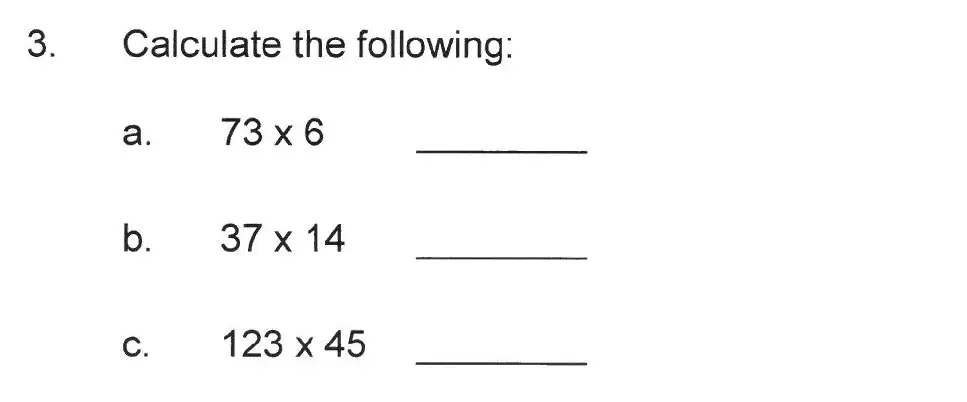 Question 3 - Solihull School – 10 Plus Maths Sample Paper 2