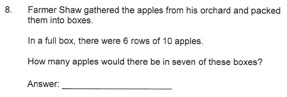 Question 8 - Solihull School – 10 Plus Maths Sample Paper 2