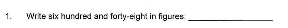 Question 1 - Solihull School – 8 Plus Maths Practice Paper 1
