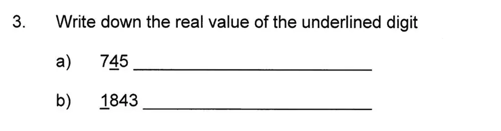 Question 3 - Solihull School – 8 Plus Maths Practice Paper 1