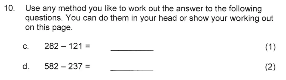 Question 12 - Solihull School – 8 Plus Maths Practice Paper 2