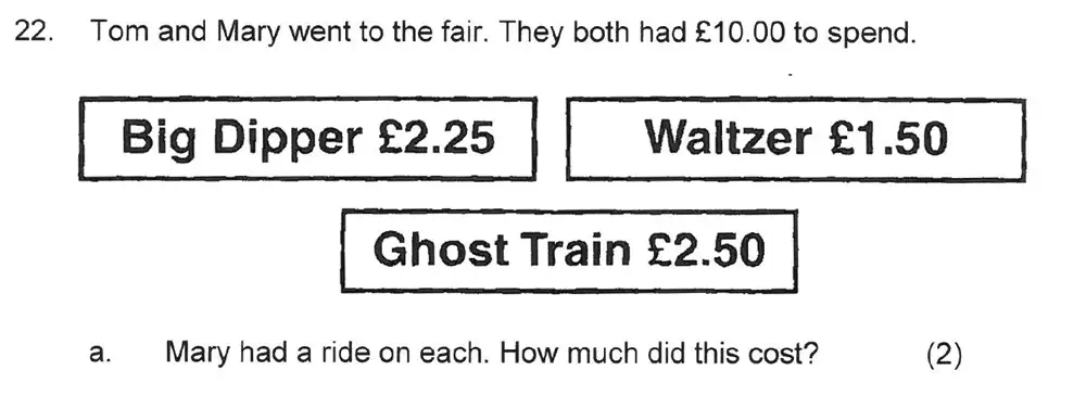 Question 25 - Solihull School – 8 Plus Maths Practice Paper 2