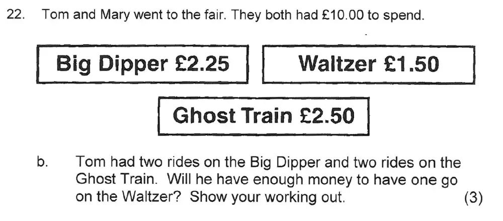 Question 26 - Solihull School – 8 Plus Maths Practice Paper 2