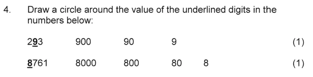 Question 5 - Solihull School – 8 Plus Maths Practice Paper 2