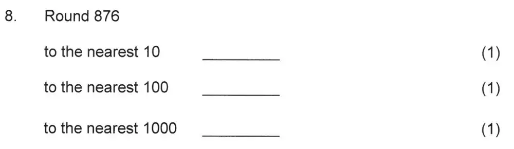 Question 9 - Solihull School – 8 Plus Maths Practice Paper 2