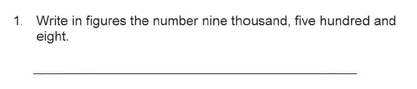 Question 1 - Solihull School – 9 Plus Maths Sample Paper 1