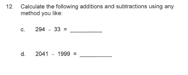 Question 14 - Solihull School – 9 Plus Maths Sample Paper 1