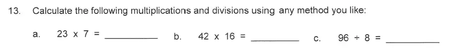 Question 15 - Solihull School – 9 Plus Maths Sample Paper 1