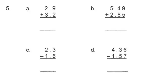 Question 5 - Solihull School – 9 Plus Maths Sample Paper 1