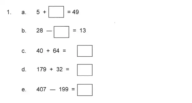Question 1 - Solihull School – 9 Plus Maths Sample Paper 2