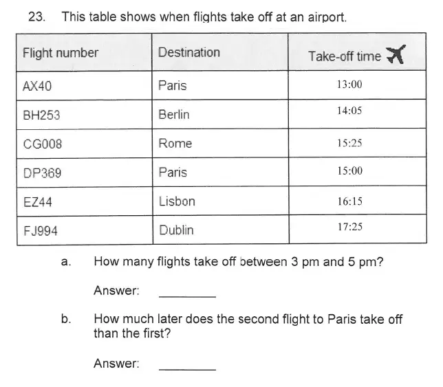 Question 24 - Solihull School – 9 Plus Maths Sample Paper 2