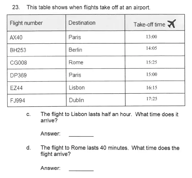 Question 25 - Solihull School – 9 Plus Maths Sample Paper 2