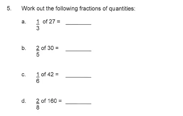 Question 5 - Solihull School – 9 Plus Maths Sample Paper 2