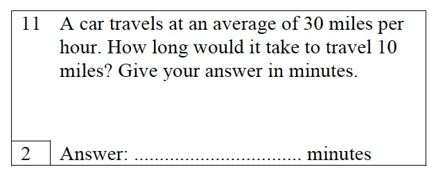 Question 11 - Trinity School – 10 Plus Maths Practice Paper