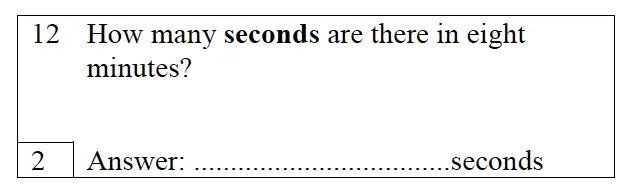 Question 12 - Trinity School – 10 Plus Maths Practice Paper