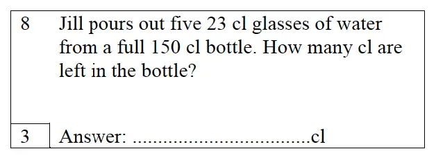 Question 8 - Trinity School – 10 Plus Maths Practice Paper