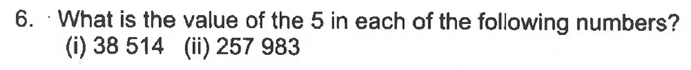 Question 6 - Trinity School – 10 Plus Maths Sample Questions