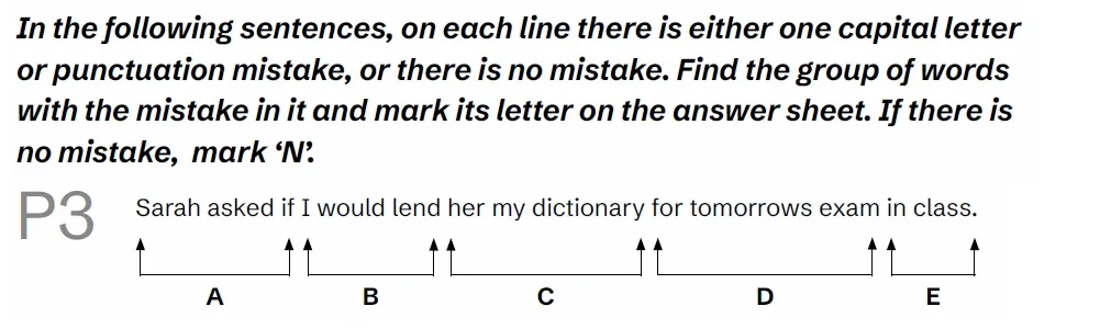 Question English(P03) - BUCKS 11 Plus Exam Practice Papers 2026 - Pack 1 - Paper 1 - English & VR
