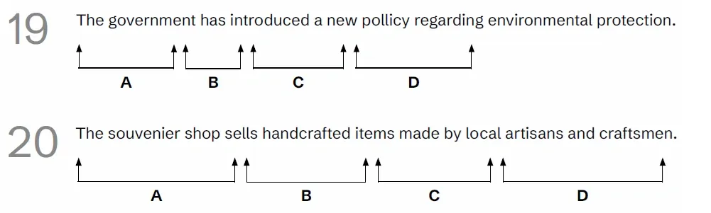 Question English(19 & 20) - BUCKS 11 Plus Exam Practice Papers 2026 - Pack 1 - Paper 1 - English & VR