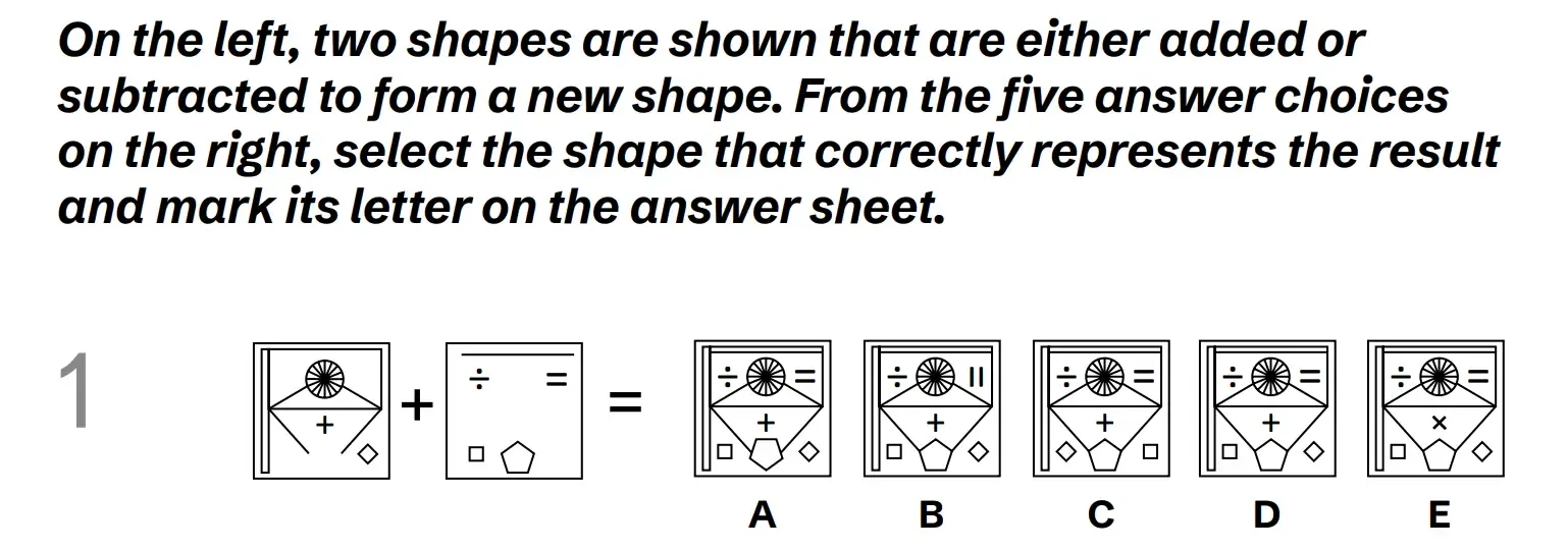 Question 01 - Lincolnshire 11 Plus Exam Practice Papers 2026 - Pack 3 - Paper 2 - NVR & SR