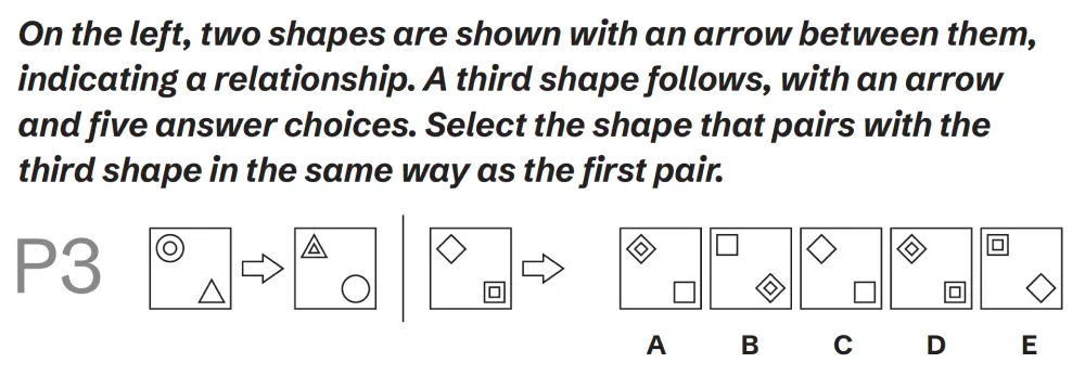 Question P03 - Lincolnshire 11 Plus Exam Practice Papers 2026 - Pack 1 - Paper 2 - NVR & SR