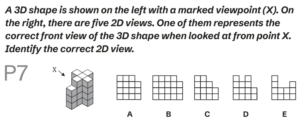 Question P07 - Lincolnshire 11 Plus Exam Practice Papers 2026 - Pack 1 - Paper 2 - NVR & SR