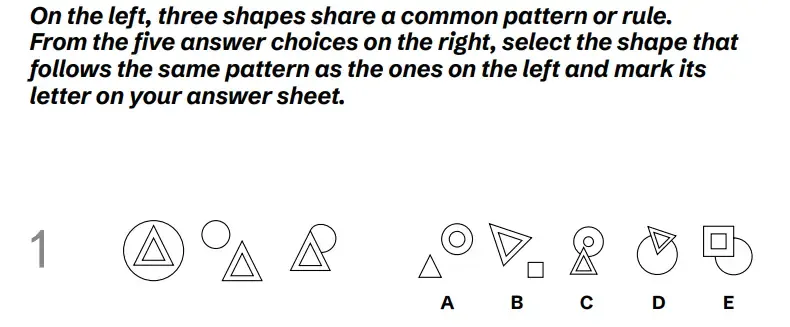 Question 01 - Lincolnshire 11 Plus Exam Practice Papers 2026 - Pack 2 - Paper 2 - NVR & SR