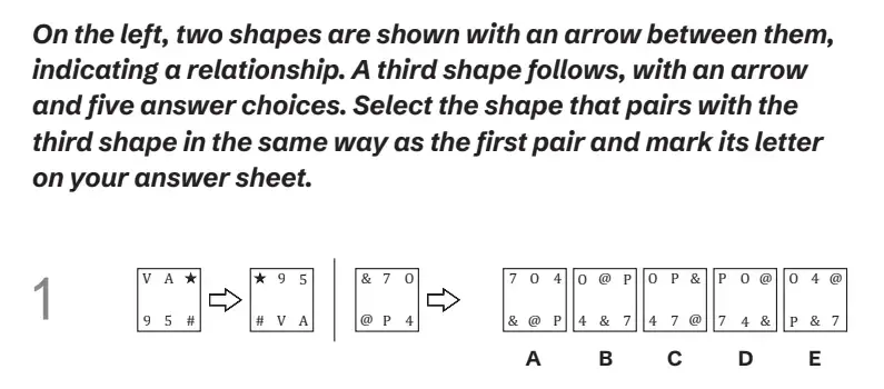 Question 1 - Lincolnshire 11 Plus Exam Practice Papers 2026 - Pack 4 - Paper 2 NVR & SR