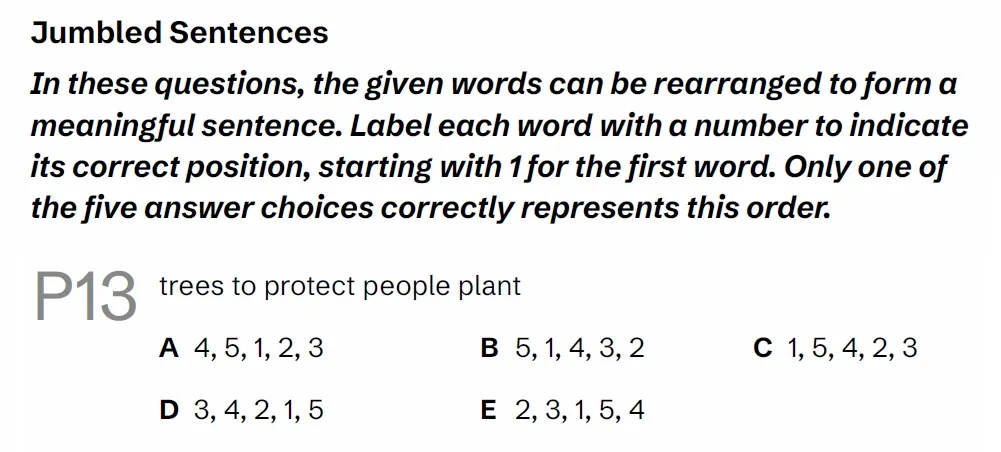 Question P13 - Lincolnshire 11 Plus Exam Practice Papers 2026 - Pack 1 - Paper 1 - VR