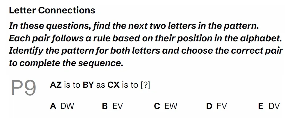 Question P09 - Lincolnshire 11 Plus Exam Practice Papers 2026 - Pack 2 - Paper 1 - VR