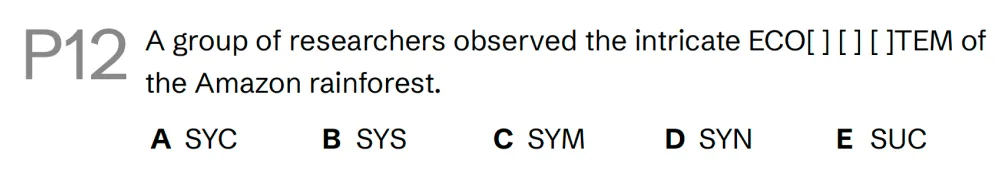 Question P12 - Lincolnshire 11 Plus Exam Practice Papers 2026 - Pack 3 - Paper 1 - VR