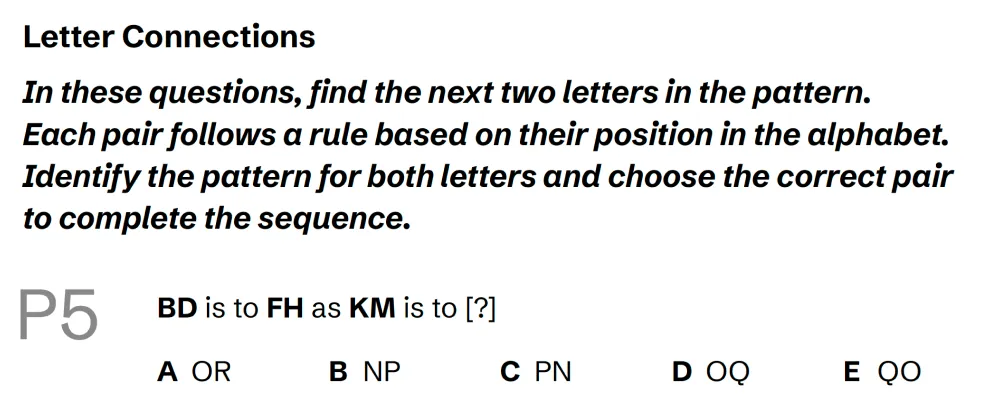 Question P05 - Lincolnshire 11 Plus Exam Practice Papers 2026 - Pack 3 - Paper 1 - VR