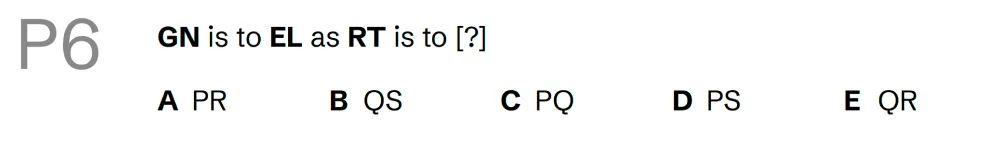 Question P06 - Lincolnshire 11 Plus Exam Practice Papers 2026 - Pack 3 - Paper 1 - VR