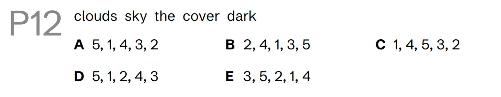 Question P12 - Lincolnshire 11 Plus Exam Practice Papers 2026 - Pack 4 - Paper 1 - VR