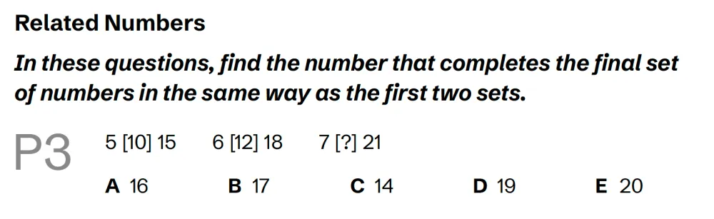 Question P03 - Lincolnshire 11 Plus Exam Practice Papers 2026 - Pack 4 - Paper 1 - VR