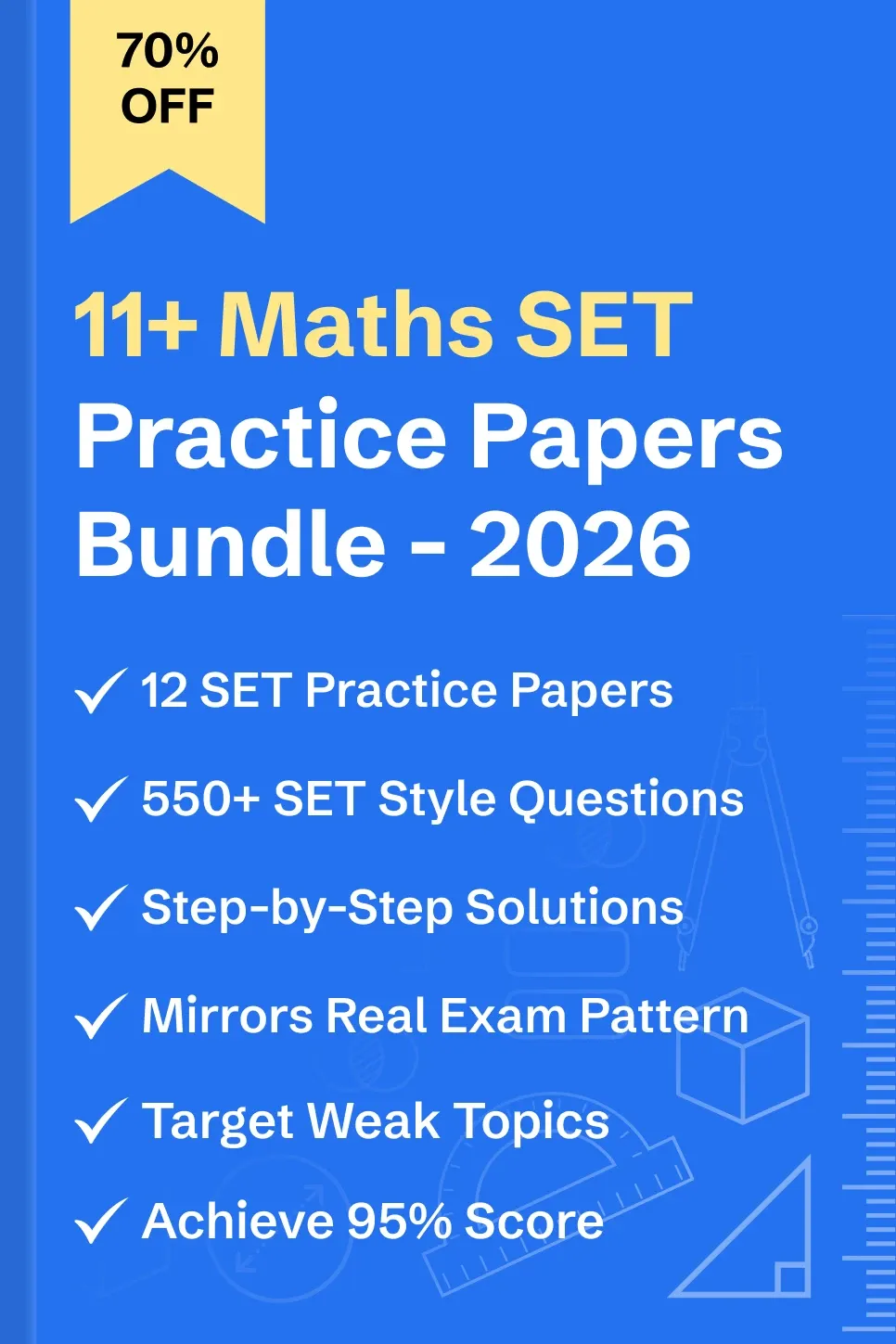 11+ Maths SET Practice Papers Bundle - image