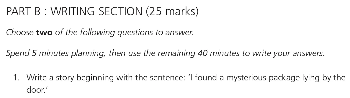 Question 09 (Writings) - 11 Plus Independent English Pack 1 Test Paper 4
