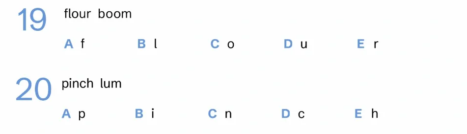 Question VRS4(19 & 20) - West Midlands 11 Plus Exam Practice Papers 2026 - Paper 1 - Session 1 - VR, NVR, SR, Maths & English