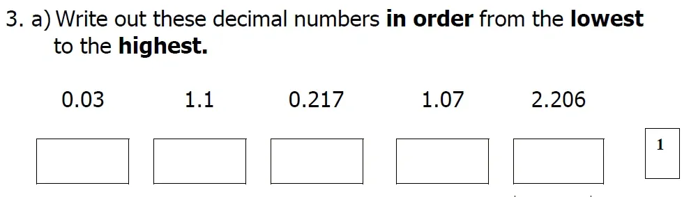 Question 03(a) - St Mary's School – Yr 6 Maths Sample Test Paper - 2026