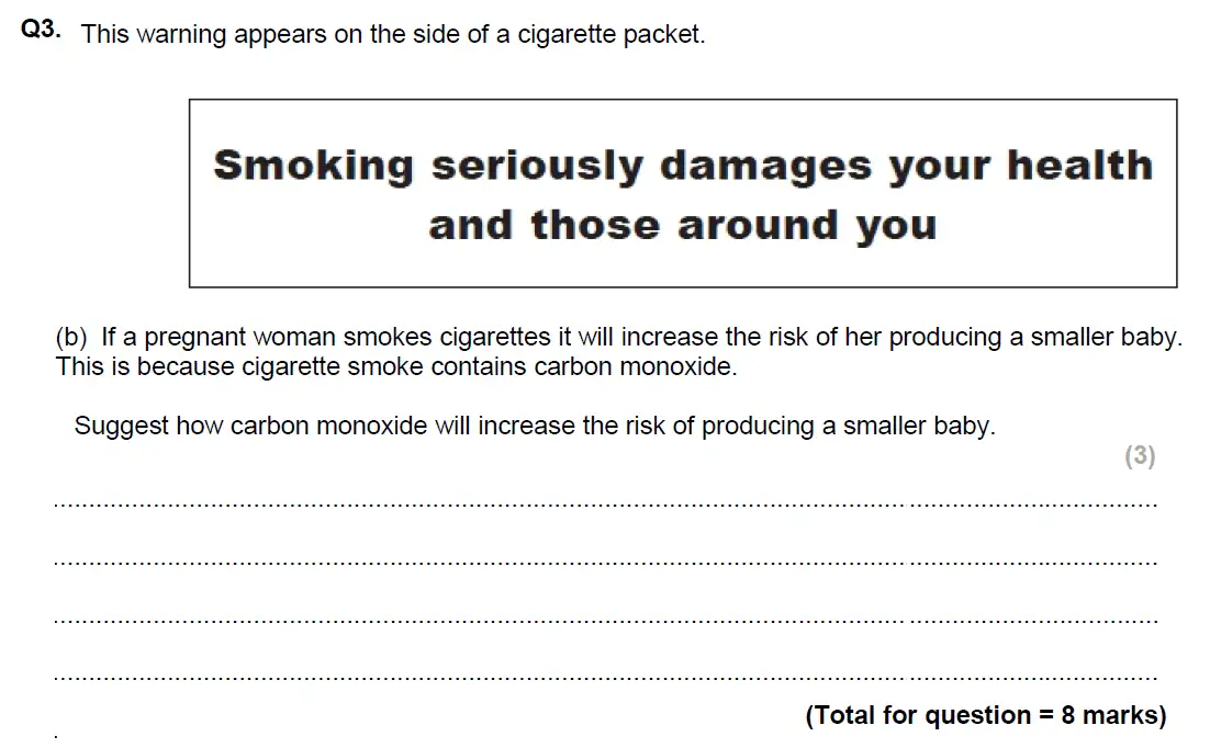 Question 5 - Glenalmond College - 13 Plus Biology Scholarship Exam Paper 2017