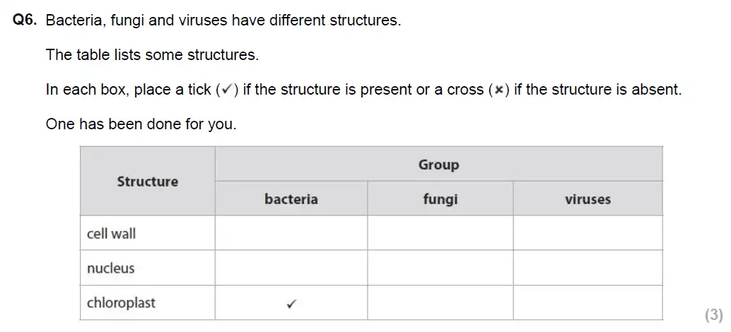 Question 14 - Glenalmond College - 13 Plus Biology Scholarship Exam Paper 2018
