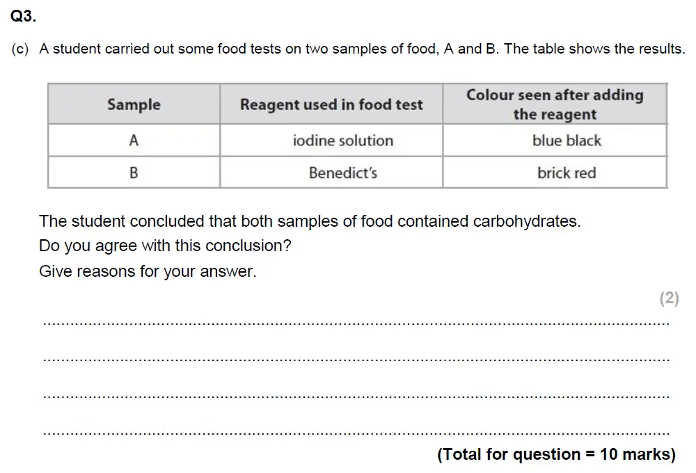 Question 5 - Glenalmond College - 13 Plus Biology Scholarship Exam Paper 2019