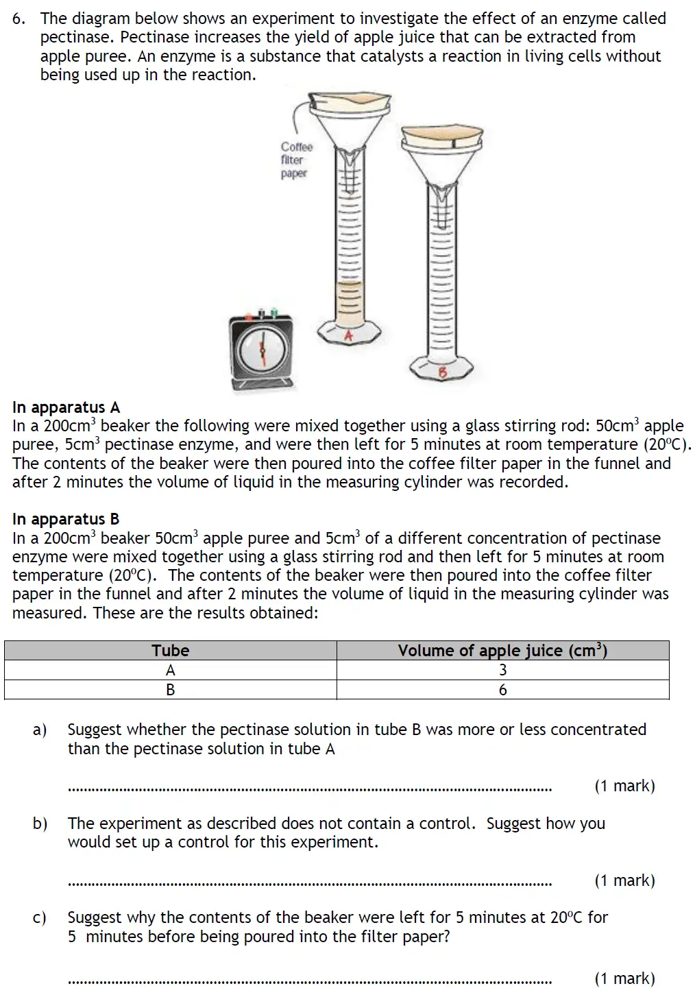 Question 14 - Habs School - 13 Plus Biology Entrance Exam Paper 2016