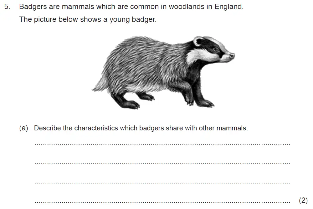 Question 14 - ISEB Level 2 - 13 Plus Biology Exam Paper 2017