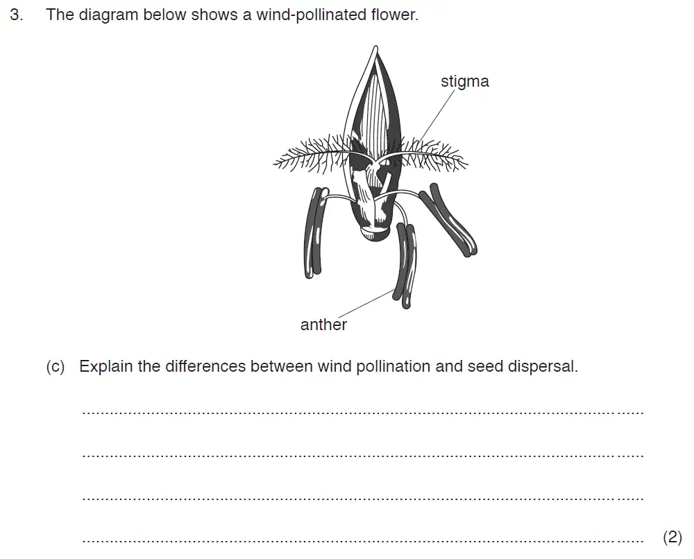 Question 8 - ISEB Level 2 - 13 Plus Biology Exam Paper 2017