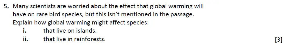 Question 6 - Radley School - 13 Plus Biology Scholarship Sample Paper 2015