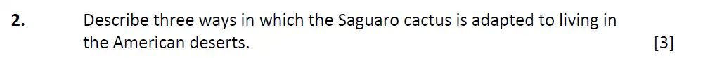 Question 3 - Radley School - 13 Plus Biology Scholarship Sample Paper 2017