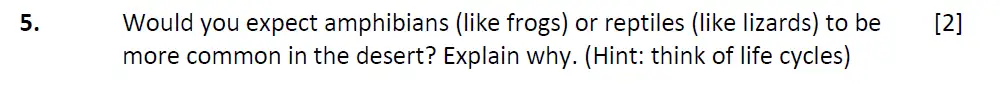 Question 6 - Radley School - 13 Plus Biology Scholarship Sample Paper 2017