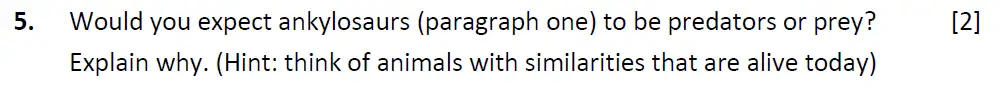 Question 6 - Radley School - 13 Plus Biology Scholarship Sample Paper 2019