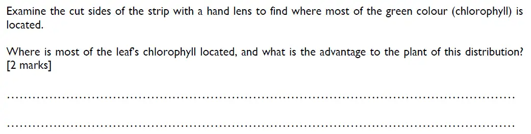 Question 2 - Shrewsbury School - 13 Plus Biology Scholarship Exam Paper 2015
